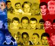 21 dintre „tricolorii” de la lot, plus Olimpiu Moruțan, în copilărie și adolescență / Fotomontaj Stela Tănase (Gazeta Sporturilor)