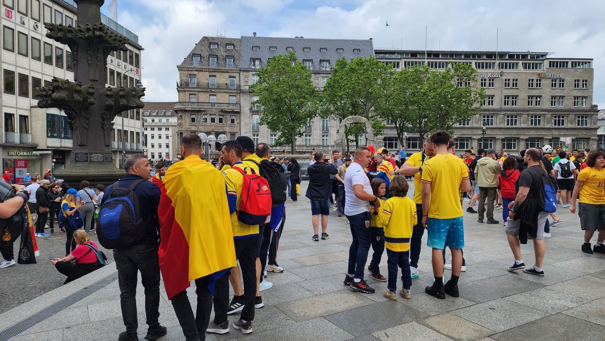 Imagini spectaculoase cu fanii români, înainte de Belgia – România