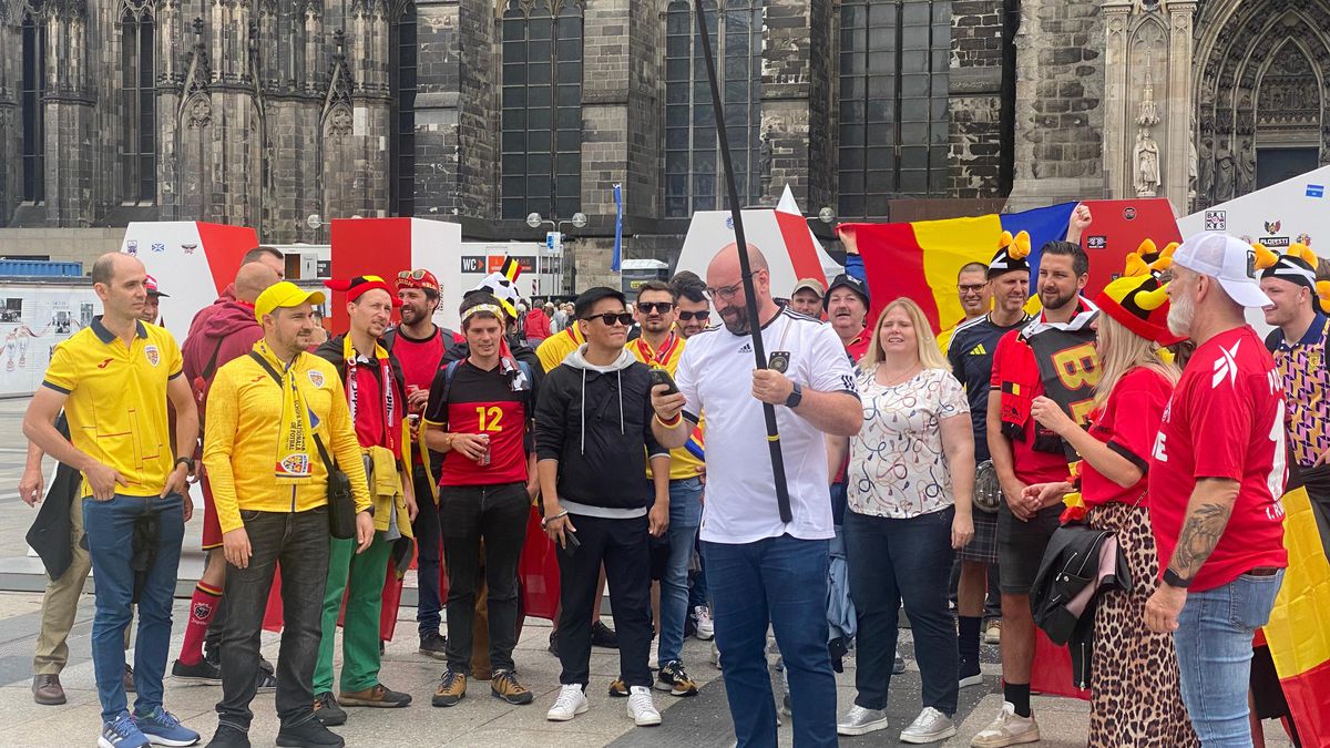 Fanii României, show la Koln! Imagini spectaculoase: „Mujdei is better than chocolate"