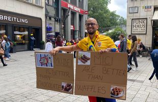 Fanii României, show la Koln! Imagini spectaculoase: „Mujdei is better than chocolate"