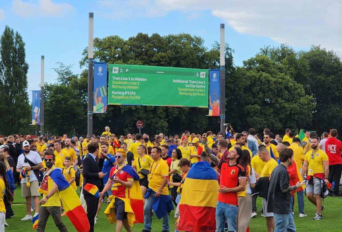 PIELE DE GĂINĂ! Imnul României s-a auzit incredibil la Koln: fanii „tricolori” au făcut o atmosferă senzațională