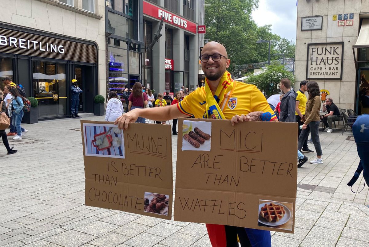Imagini spectaculoase cu fanii români, înainte de Belgia – România