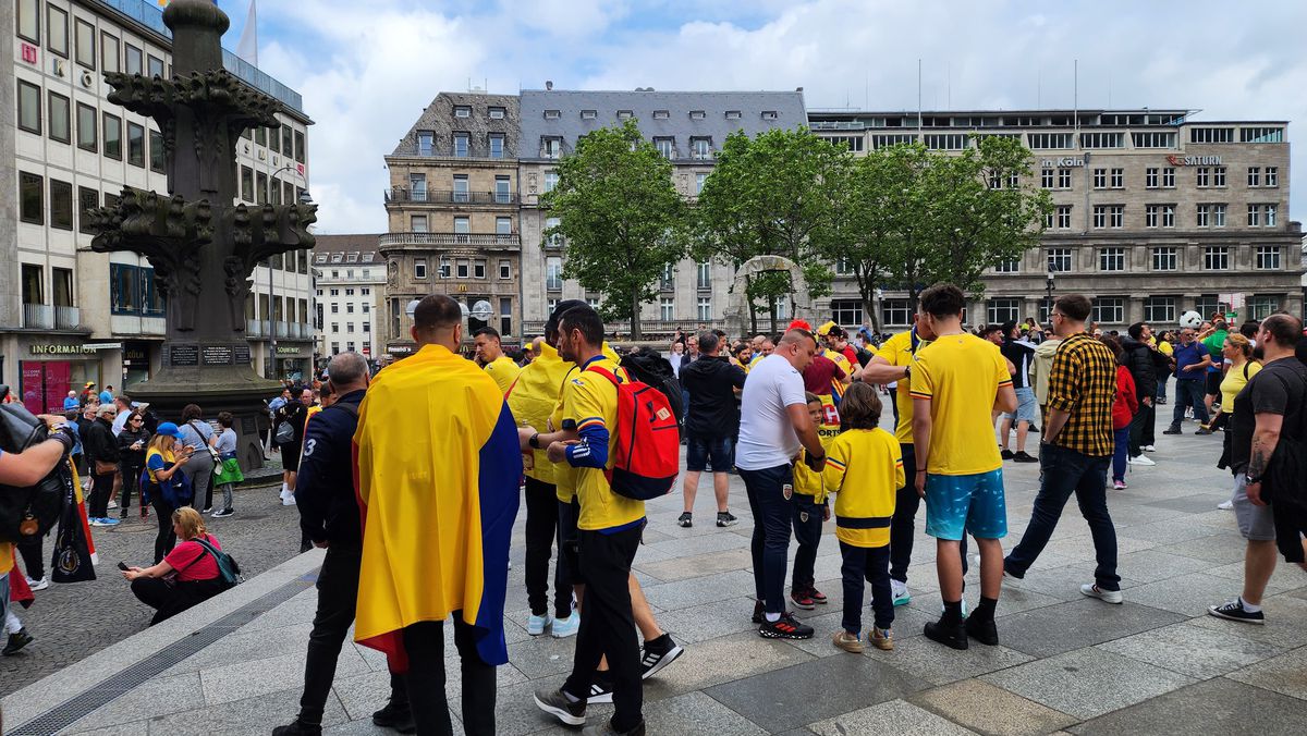 Imagini spectaculoase cu fanii români, înainte de Belgia – România