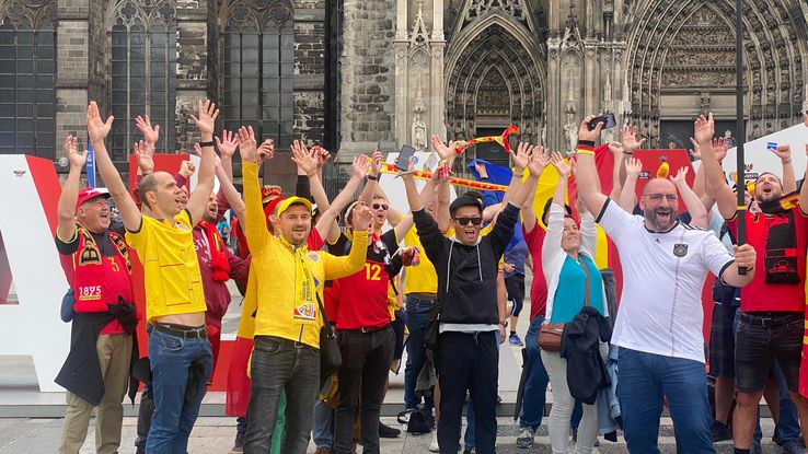 Imagini spectaculoase cu fanii români, înainte de Belgia – România. Foto: Andrei Crăițoiu (GSP)
