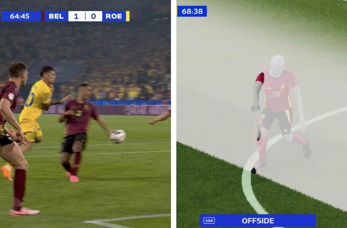 Două faze controversate în România - Belgia » „Tricolorii” au cerut penalty la două minute după golul anulat de VAR
