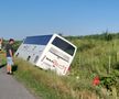 Accident grav pe A2, în care a fost implicat autocarul unei echipe de baschet din Oradea/Foto: ISU Călărași