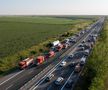 Accident grav pe A2, în care a fost implicat autocarul unei echipe de baschet din Oradea/Foto: ISU Călărași