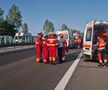 Accident grav pe A2, în care a fost implicat autocarul unei echipe de baschet din Oradea/Foto: ISU Călărași