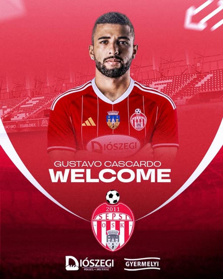 Sepsi l-a transferat pe Gustavo Cascardo // foto: Facebook Sepsi, încă un transfer: fundaș cotat la 700.000 de euro