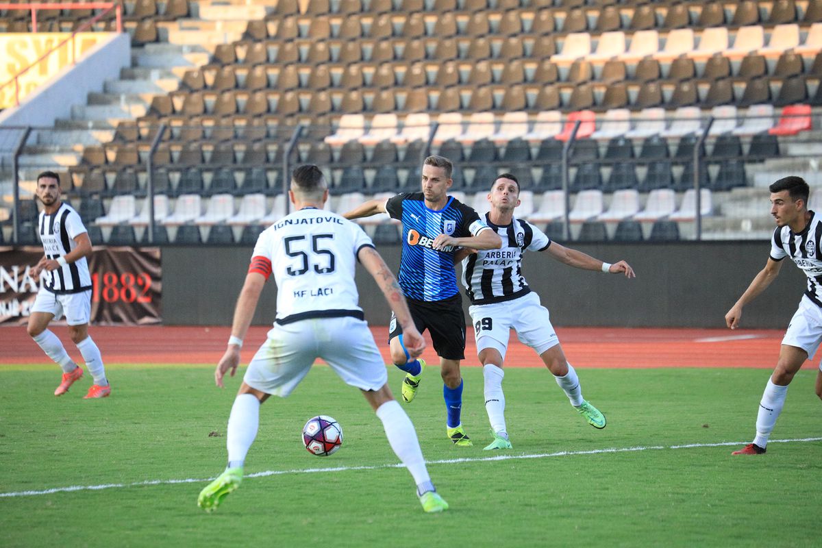 KF LACI - CS UNIVERSITATEA CRAIOVA 1-0 » Oltenii lui Ouzounidis, eșec rușinos în turul 2 preliminar din Conference League!