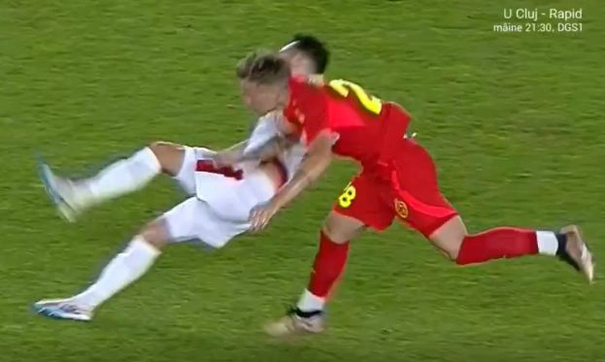 Sperietură în minutul 17 al derby-ului de pe „Arcul de Triumf” » Echipele medicale, în alertă din cauza ciocnirii Pantea - Bani