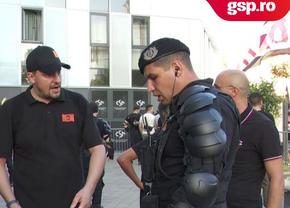 Dispută între un jandarm și un suporter al lui Dinamo înainte de derby: „Mergeți în Ungaria atunci!”