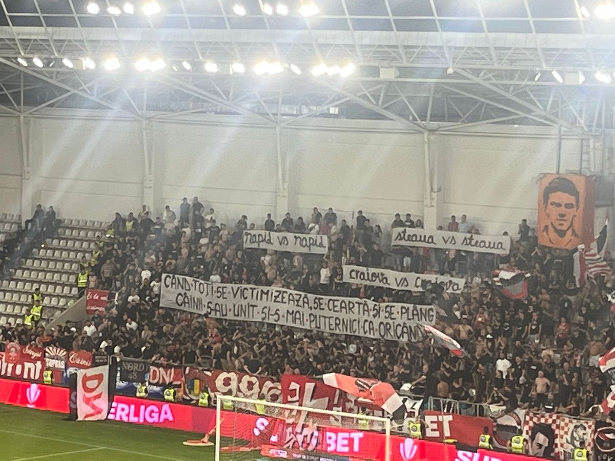 Toate mesajele afișate la derby-ul dintre FCSB și Dinamo! Ironii între marile rivale