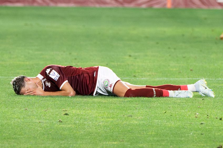 Albion Rrahmani a ieșit accidentat în Rapid - CFR Cluj 2-2