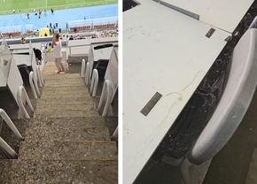Condiții deplorabile în tribune la Shkendija - FCSB » „Coteț” la masa presei: ce au găsit reporterii GSP prezenți la Skopje
