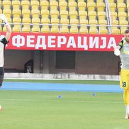 Imagini de la încălzire, înainte de Shkendija - FCSB/ foto: Andrei Furnigă (GSP)