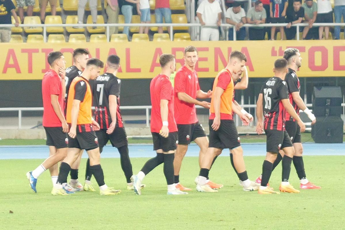 Imagini de la finalul meciului Shkendija - FCSB / FOTO: Andrei Furnigă (GSP.ro)