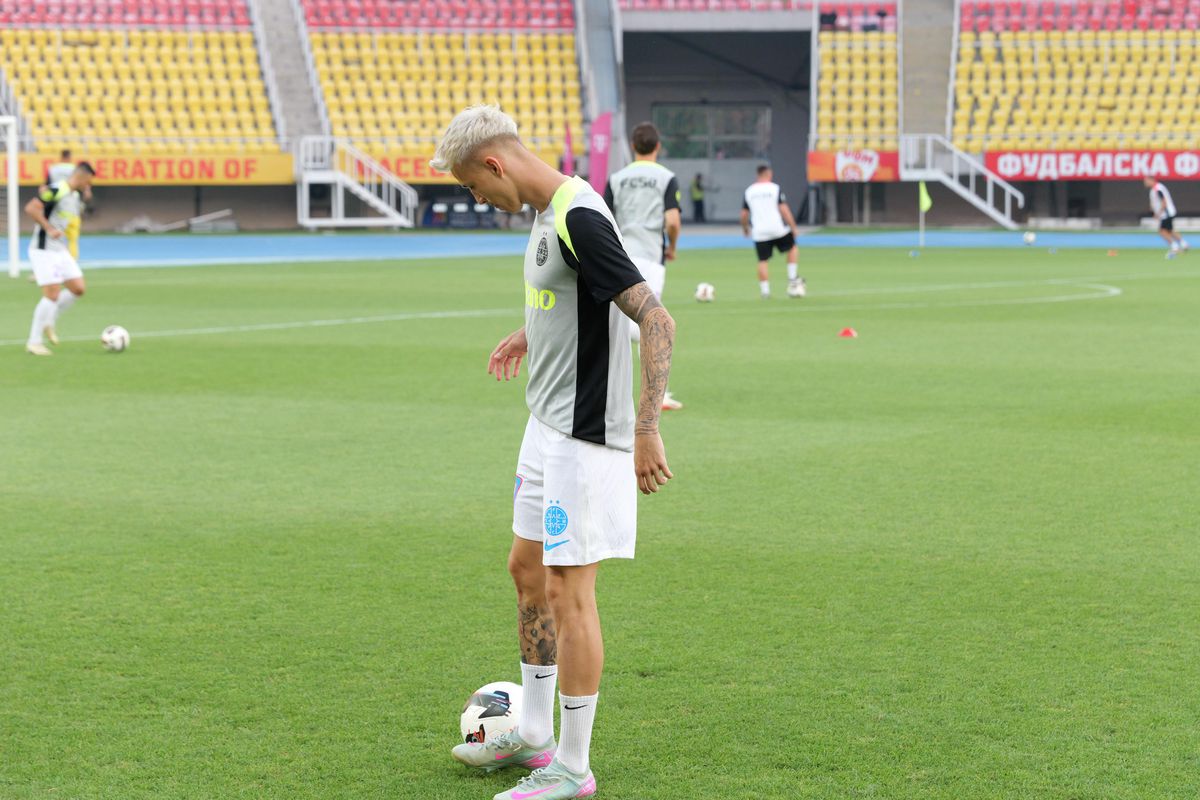 Imagini de la încălzire, înainte de Shkendija - FCSB