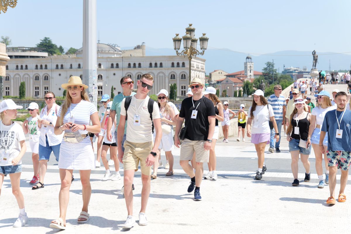 Imagini de pe străzile din Skopje înaintea meciului Shkendija - FCSB // foto: Andrei Furnigă (GSP)