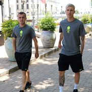 Mihai Toma și Octavian Popescu, înainte de Shkendija - FCSB // foto: Andrei Furnigă (GSP)