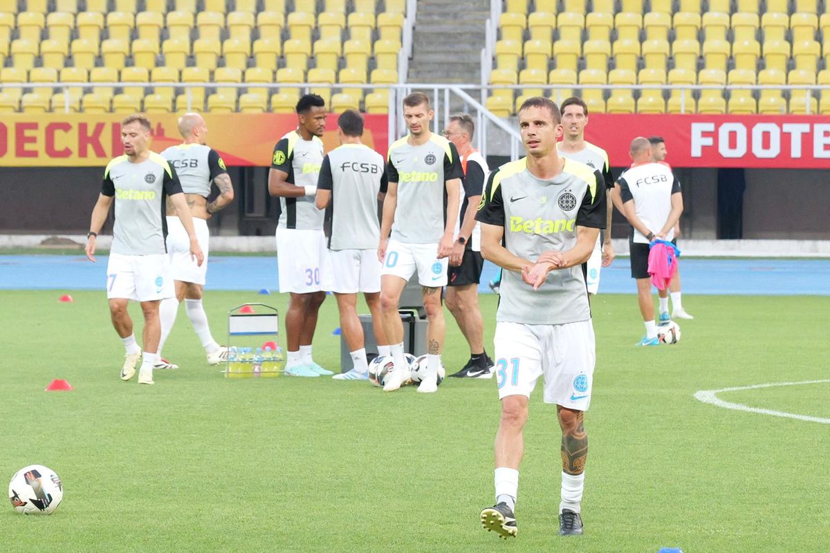 Imagini de la încălzire, înainte de Shkendija - FCSB