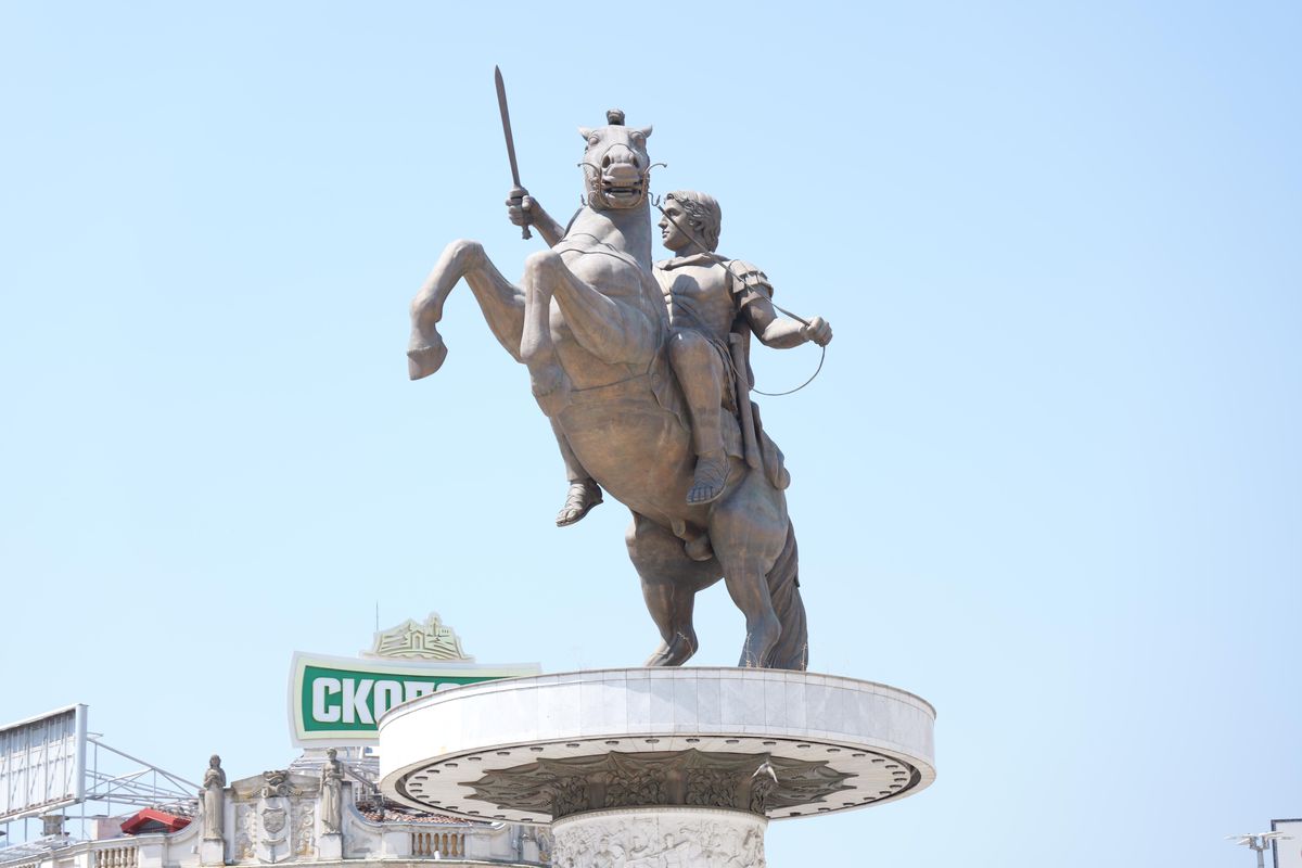 Imagini de pe străzile din Skopje înaintea meciului Shkendija - FCSB // foto: Andrei Furnigă (GSP)