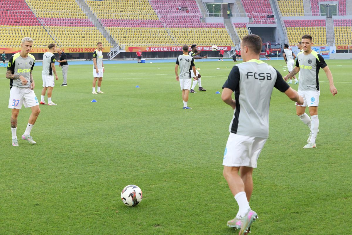 Imagini de la încălzire, înainte de Shkendija - FCSB