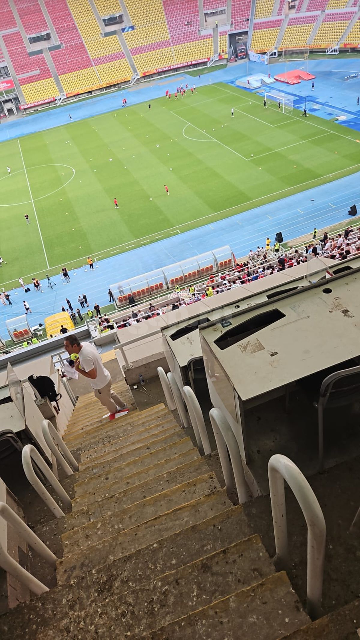 Masa presei pe stadionul „Todor Proeski" Skopje, la Shkendija - FCSB