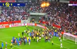 Scene halucinante în Nice - Marseille! Jucătorii oaspeților s-au luat la bătaie cu fanii adverși + Antrenorul, ținut de staff și fotbaliști