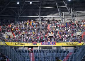 Număr impresionant de fani români la LASK - FCSB » Cum s-au bucurat la gol