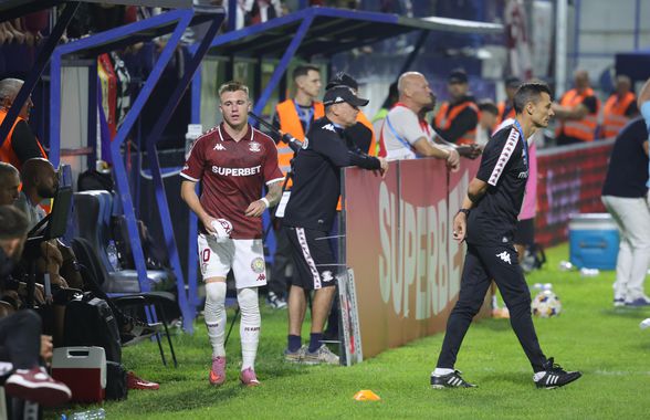 Ruptură la Rapid? Claudiu Petrila a dat mâna cu toți de pe bancă atunci când a fost schimbat, dar l-a evitat pe Costel Gâlcă + Ce s-a întâmplat după fluierul final