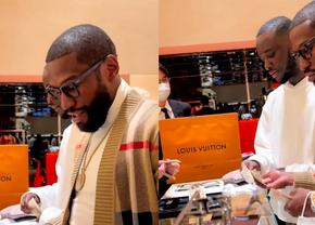 Opulență în Japonia » Floyd Mayweather Jr., cu teancul de bani la cumpărături, într-un magazin de lux