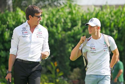 Mick Schumacher, alături de Toto Wolff // foto: Guliver/gettyimages