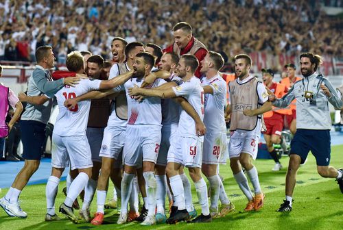 Jucătorii de la Mostar celebrează după ce au întors scorul cu AZ Alkmaar // Foto: Imago