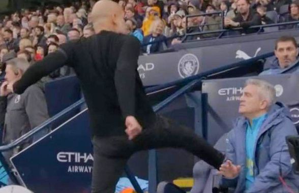 Pep Guardiola, gest violent pe bancă în Manchester City - Arsenal » Primă repriză de coșmar pentru spaniol