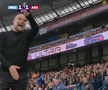 Pep Guardiola, gest violent pe bancă în Manchester City - Arsenal » Primă repriză de coșmar pentru spaniol