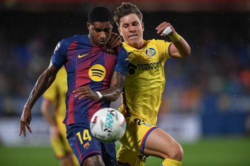 Marcus Rashford (nr. 14) în tricoul Barcelonei, într-un meci cu Getafe / Foto: Imago