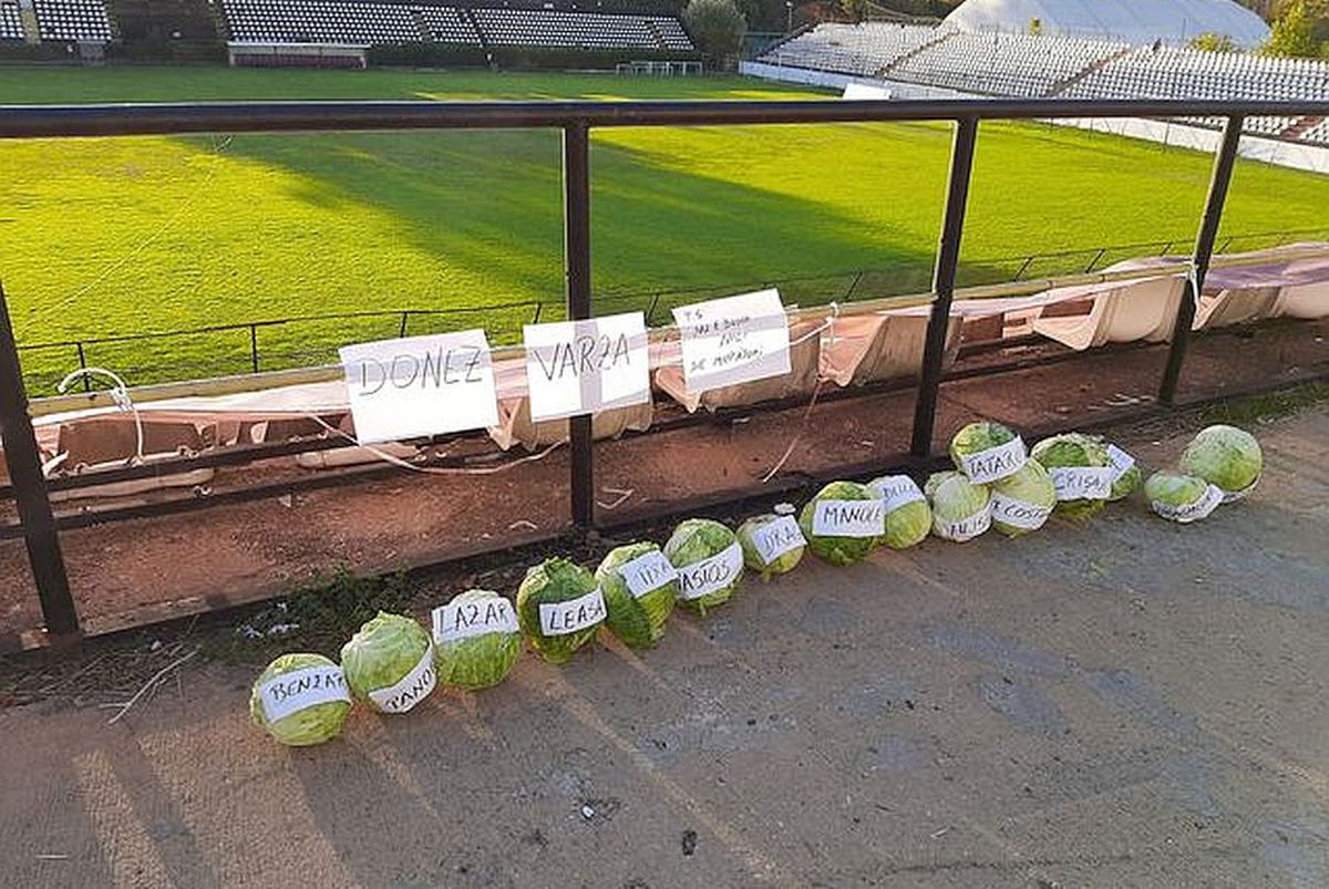 FOTO Fanii Rapidului, protest inedit după eliminarea din Cupa României: „Donez varză!”