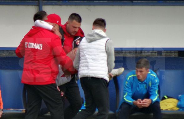 Aflată în cursa pentru play-off, Dinamo a primit o lovitură grea: jucătorul a fost dus pe brațe la vestiare!
