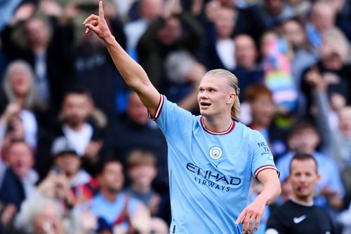 Erling Haaland a fost din nou one-man show la Manchester City / foto: Guliver/Getty Images