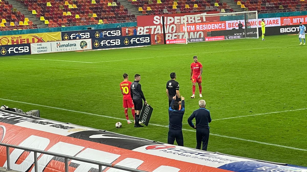 De ce a fost înlocuit Florinel Coman în prima repriză din FCSB - FC Voluntari