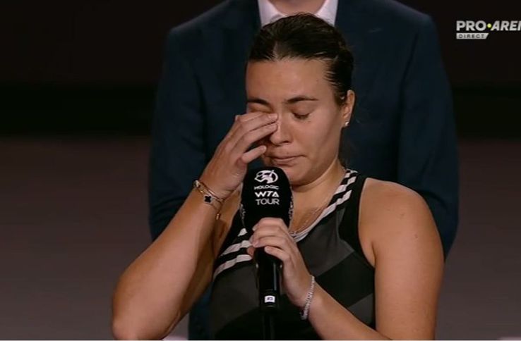 Gabriela Ruse, în lacrimi după finala pierdută la Transylvania Open / FOTO: capturi TV @Pro Arena