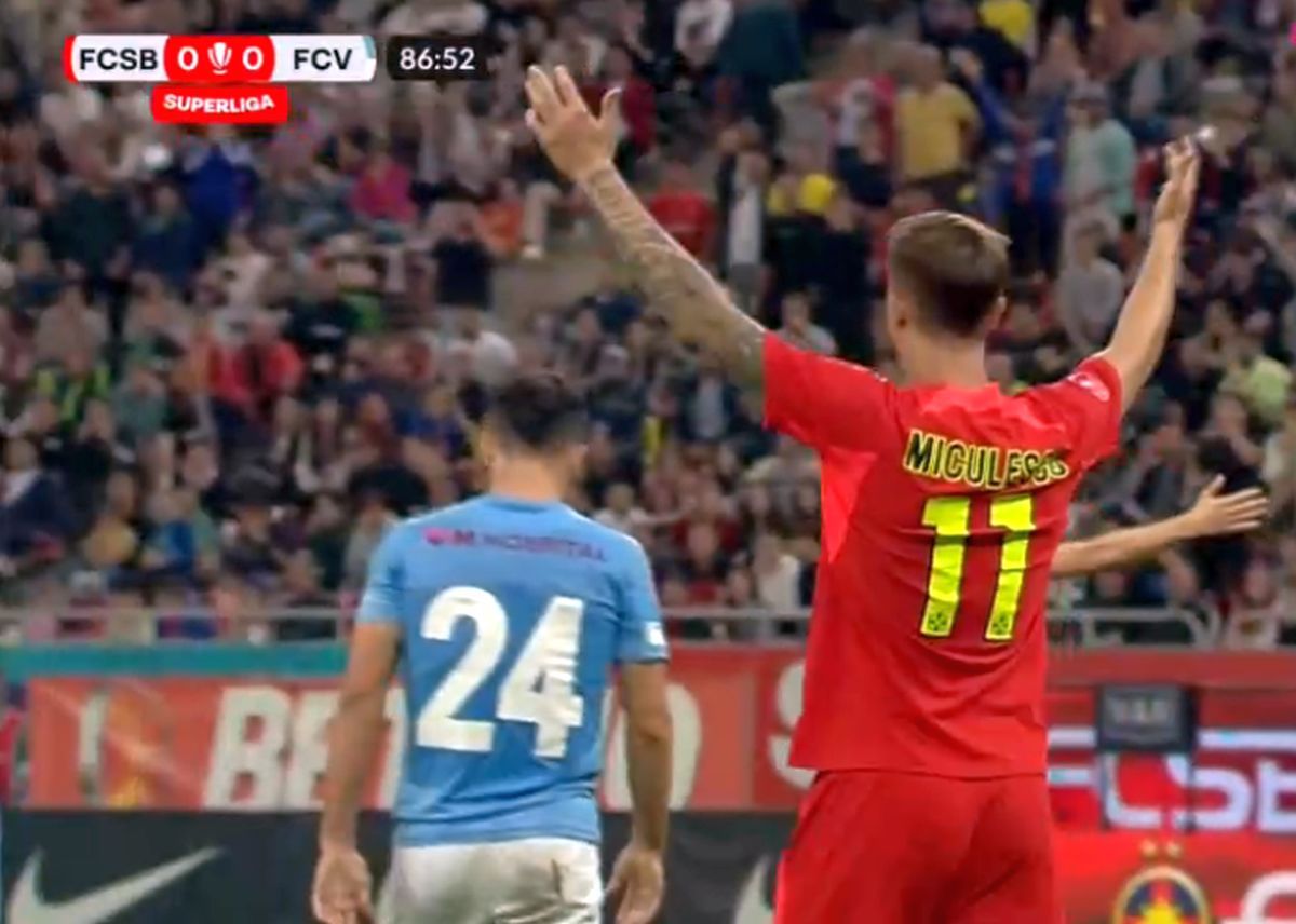 Fază ÎNCINSĂ în ultimele minute » FCSB a cerut penalty! Mingea l-a lovit în mână, dar arbitrii n-au vrut să audă: „E ditamai hențul!”