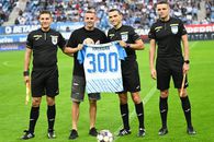 Ovidiu Hațegan, celebrat de ambele echipe la meciul 300 ca „central” în prima ligă