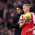 Mikel Arteta, managerul lui Arsenal, și ucraineanul Oleksandr Zinchenko Foto: Guliver / Getty Images