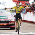 Jonas Vingegaard după o victorie de etapă în Turul Spaniei 2025 Foto: X/La Vuelta