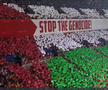 Scenografie pro-Palestina la meciul din Liga Campionilor: „Opriți genocidul!”