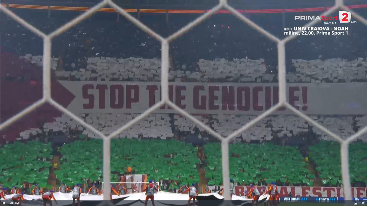 Scenografie pro-Palestina la Galatasaray - Bodo Glimt