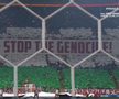 Scenografie pro-Palestina la meciul din Liga Campionilor: „Opriți genocidul!”