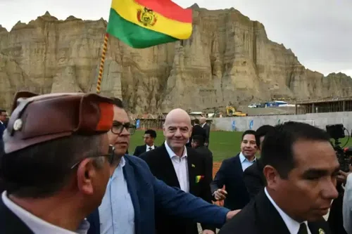 Gianni Infantino în Bolivia / La Derecha Diario